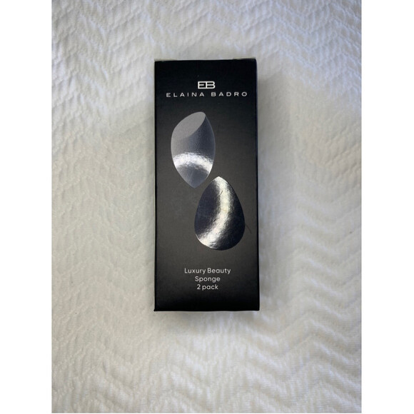 ELAINA BADRO Makeup Luxury Beauty Gray Black 2 Sponge Pack Women Tools‎ - Picture 2 of 4